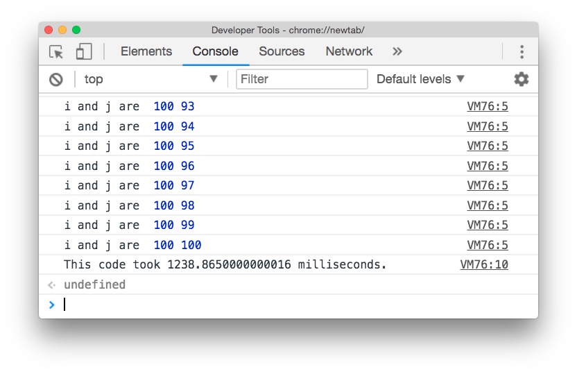 _Using `performance.now()` to calculate the total time it takes code to run._