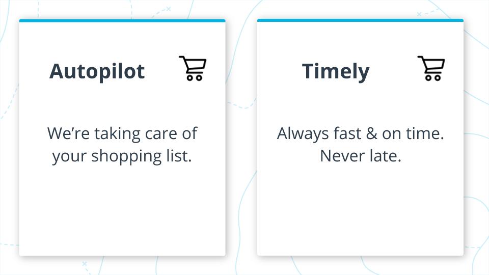 Two examples of Design Principles for the Grocery Store